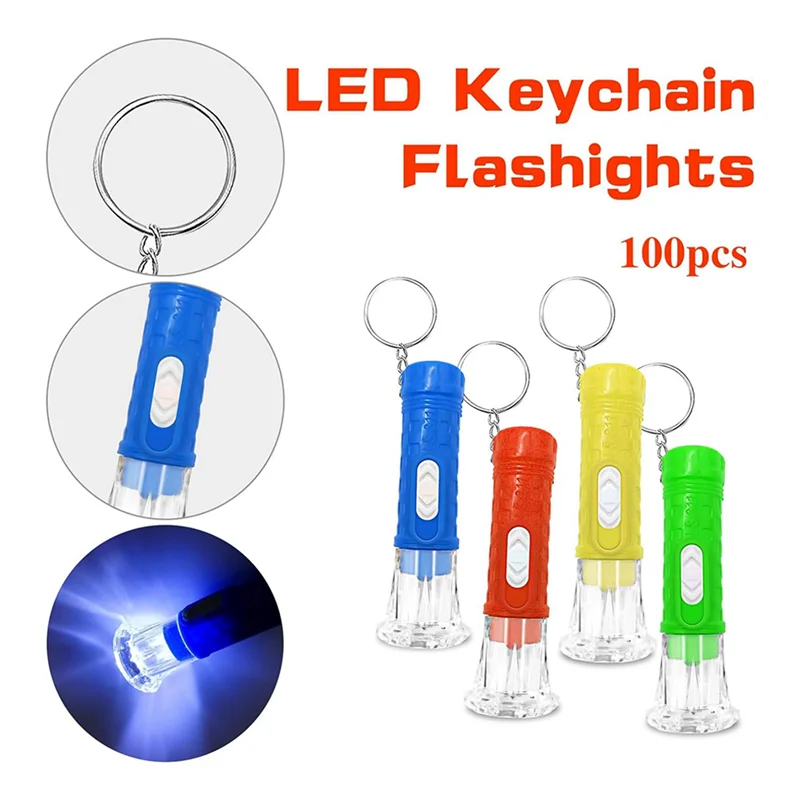 【Must-Haves】300 Pcs Mini Flashlight Keychain Bulk Mini Keychain Led Small Flashlights For Kids Adults Hiking Camping Stuffers Ho