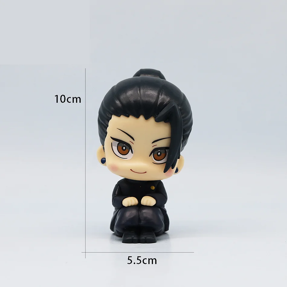 Anime lindo Fushiguro Toji Jujutsu Kaisen figura Gojo Satoru figura de acción versión Q muñeca Geto Suguru estatua 10cm PVC modelo Juguetes