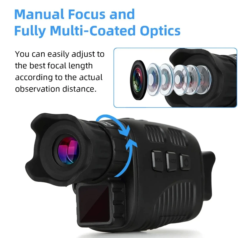 منظار رؤية ليلية بالأشعة تحت الحمراء بتكبير رقمي 4x مع جهاز تلسكوب مميز #4
