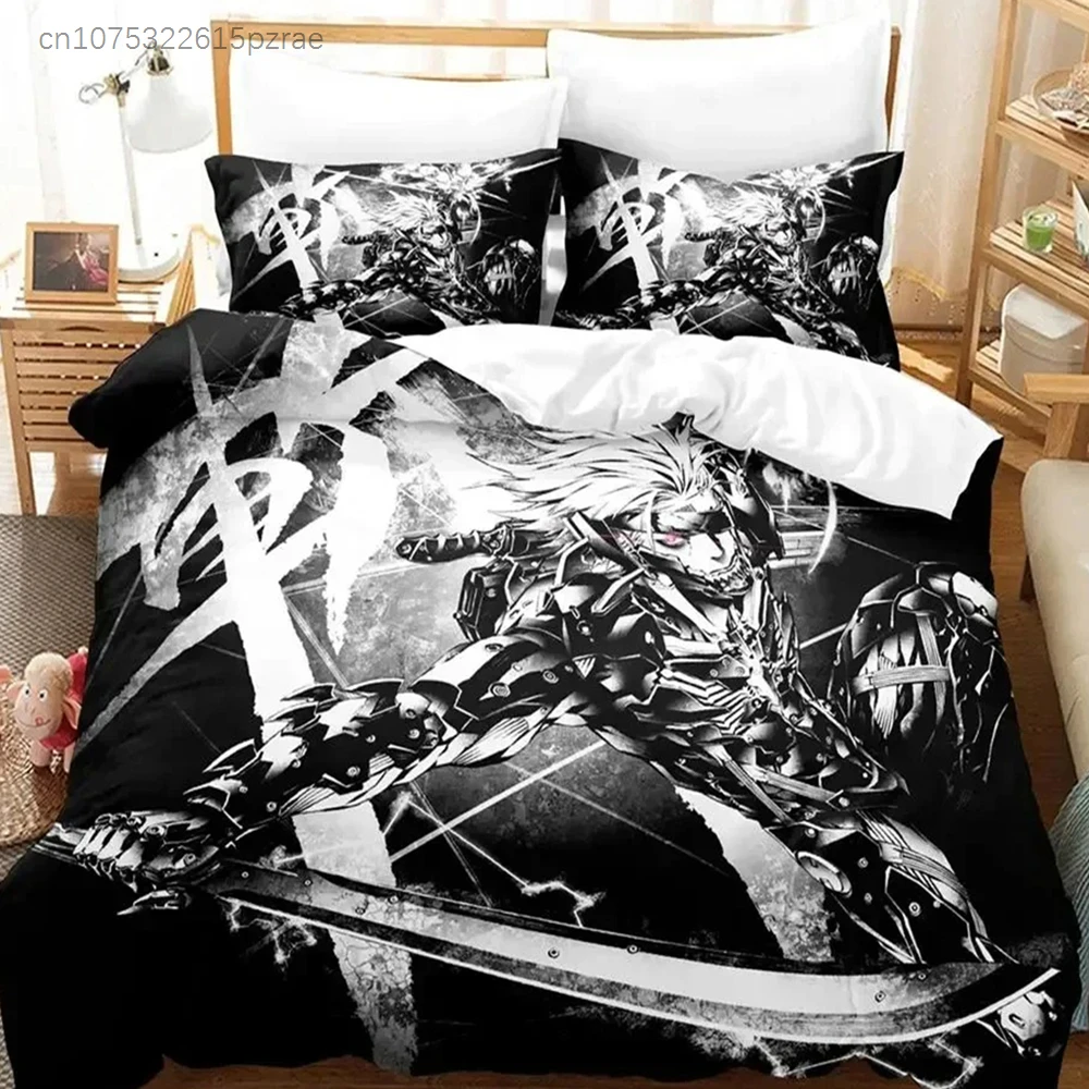 Game Metal Gear Rising Revengeance Bedding Set Duvet Cover Bed Set Quilt Cover Pillowcase Comforter King Queen Size Boys Adult