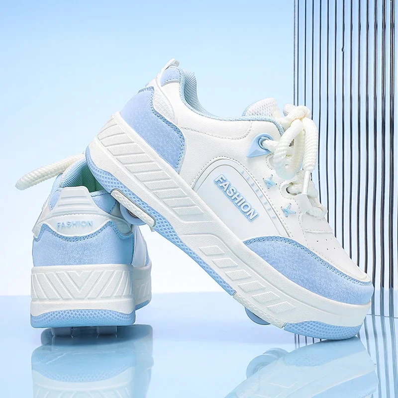 

Kids Roller Skate Shoes Fashion Casual Sports Children 4-Wheels Sneakers for Boys and Girls Gift Nice Footwear