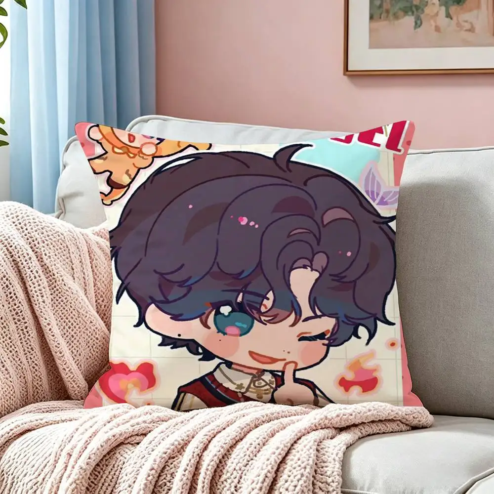 L-Love and Deepspace R-Rafayel  Pillow Case Square Double-Sided Sofa Cushion Cover Bedroom Bedside Pillow