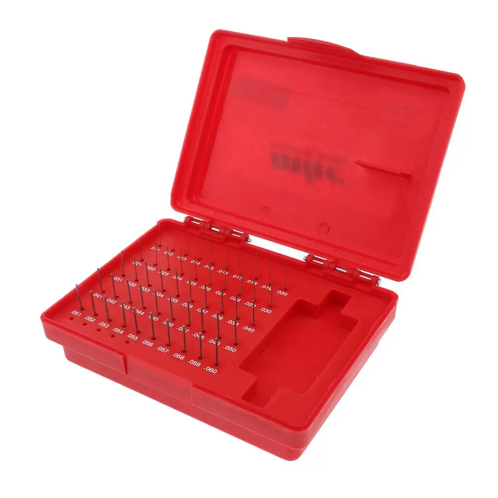 50 Pcs. Precision Pin Set, Range: 0.0160 Inch, Made of Steel