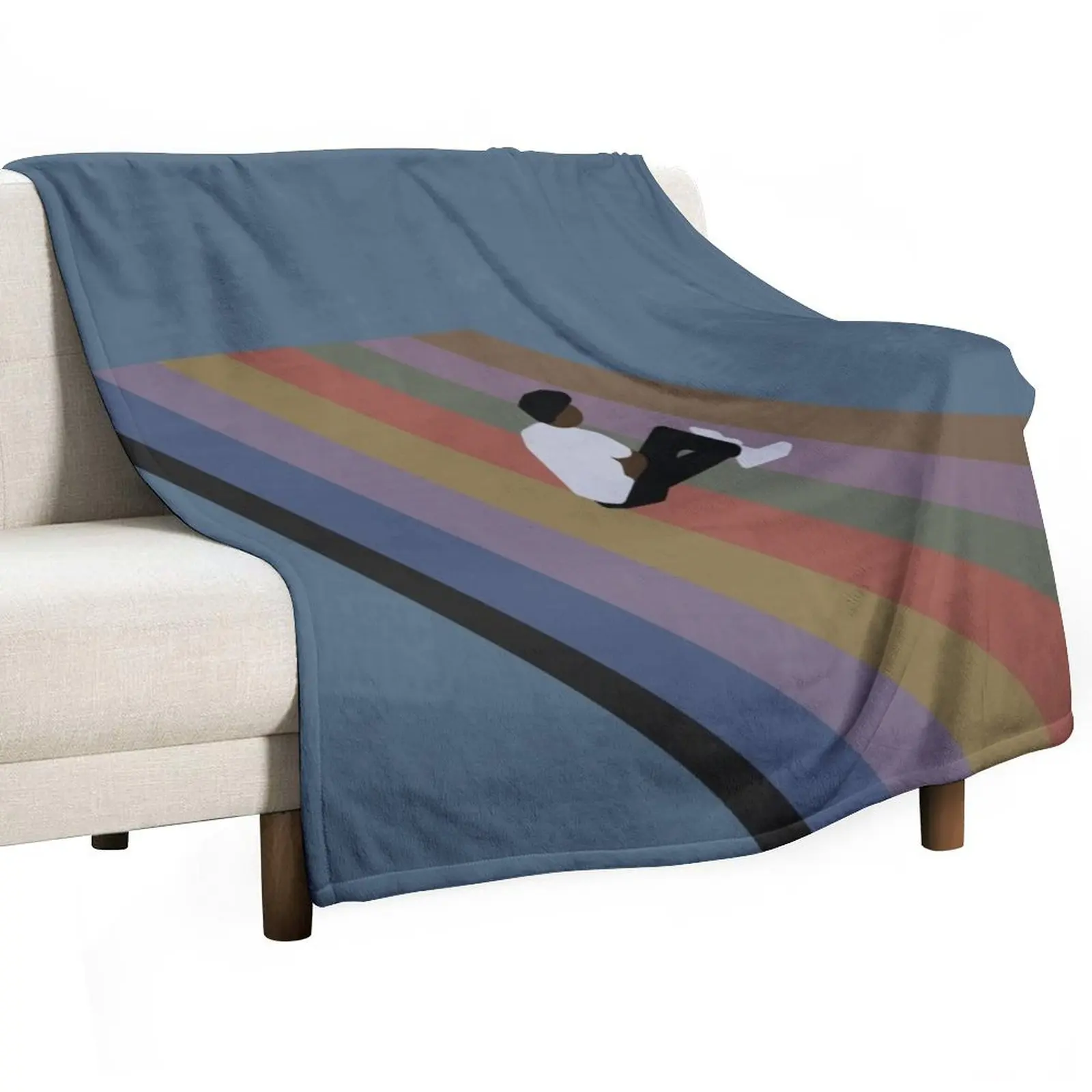 

the melodic blue minimal album cover Throw Blanket Shaggy blankets ands Blankets