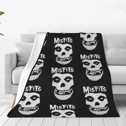 Misfits Skull Heavy Metal Music Band Blanket Fleece Soft Throw Blankets for Car Sofa Couch Bed Rug