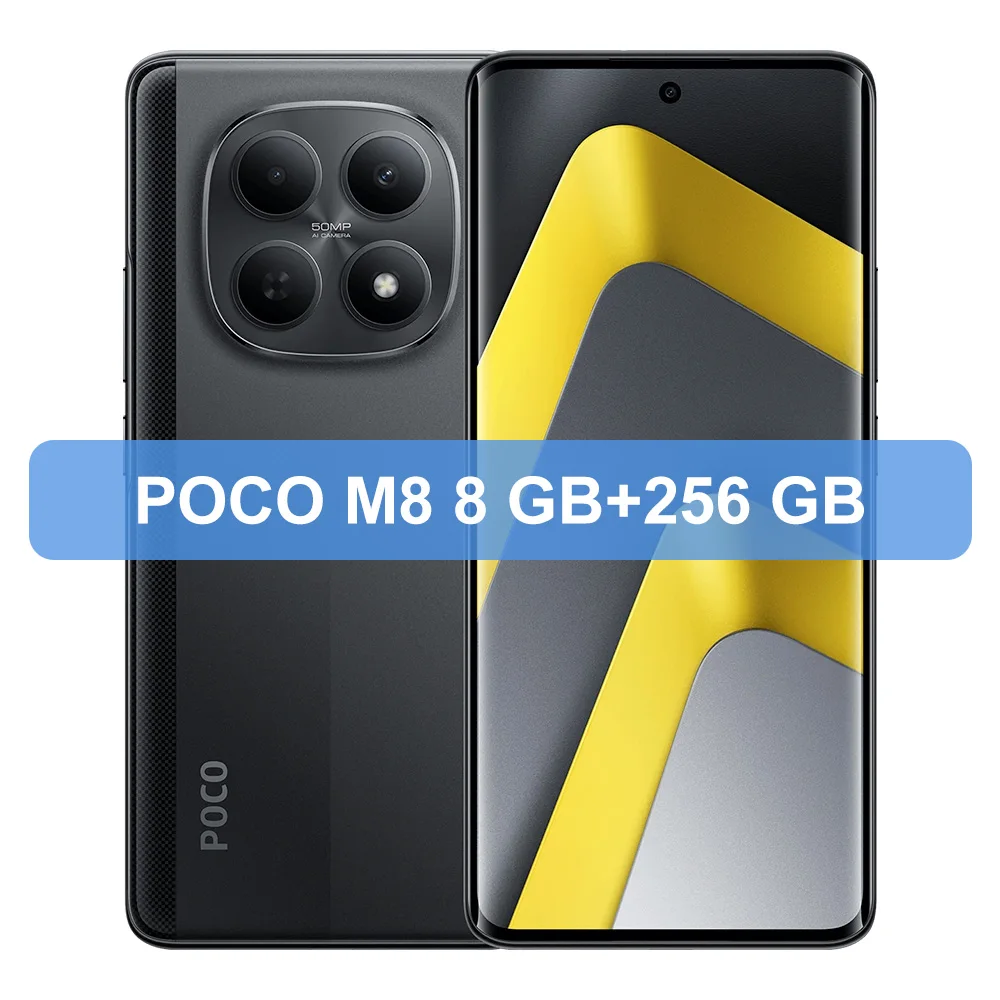 Globale versie POCO M8 5G Smartphone Snapdragon ®   6 Gen 3 Platform 6,77 inch Flow AMOLED-scherm 50MP hoofdcamera 5520mAh batterij NFC