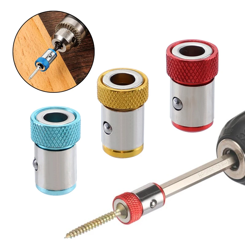 1/4” Metal Screwdriver Bit Universal Magnetic Ring Magnetic Ring for 6.35mm Shank Anti-Corrosion Drill Bit Magnet Powerful Ring