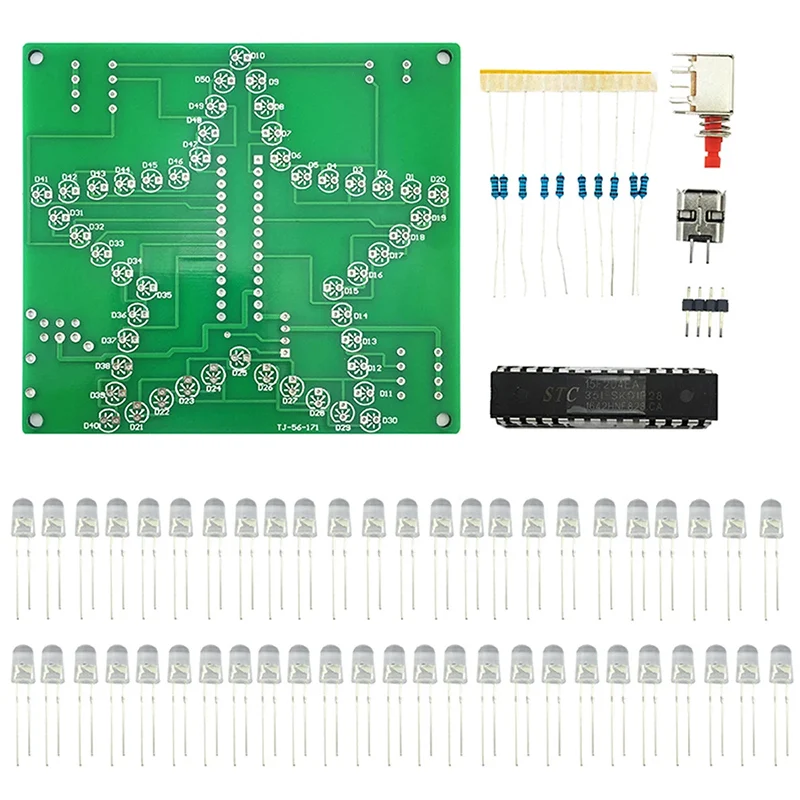 Kit electrónico de Proyecto de soldadura, pentagrama LED, luz de agua, componente de práctica, habilidad de soldadura, tren STEM para estudiantes, bricolaje