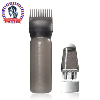 2dílná sada nástrojů pro barvení vlasů, aplikátor na vlasový olej 6,09 oz, lahvička a 1ml přípravek na růst vlasů, pevný hřeben na vlasy, kadeřnické nástroje 10 nejlepší prodej lahvička s aplikátorem na vlasy - №6