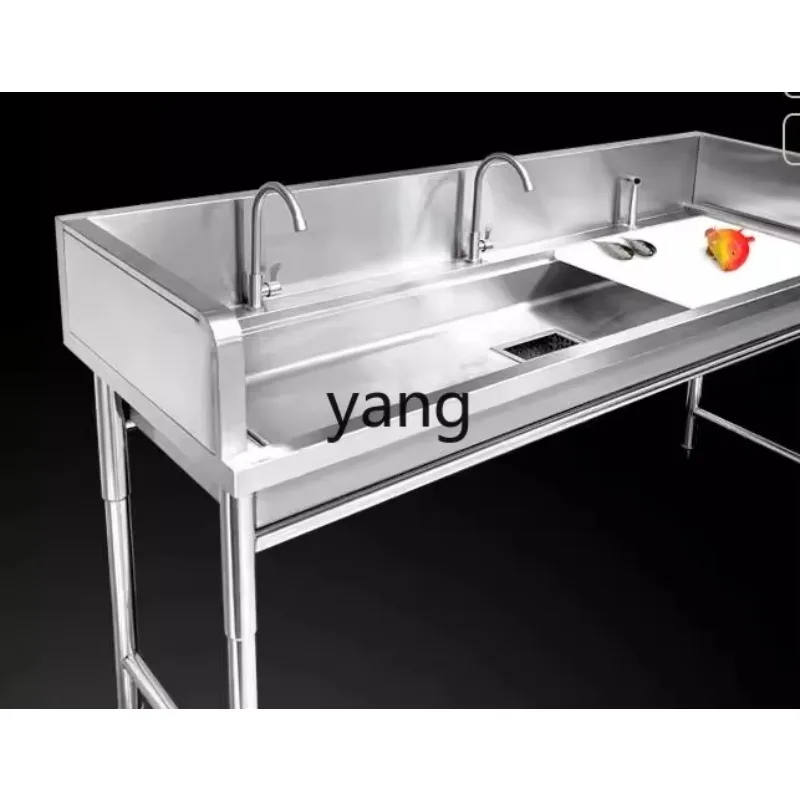 LMM  Stainless Steel Hotel Kitchen Seafood Processing Table Dishwashing Thickened Sink