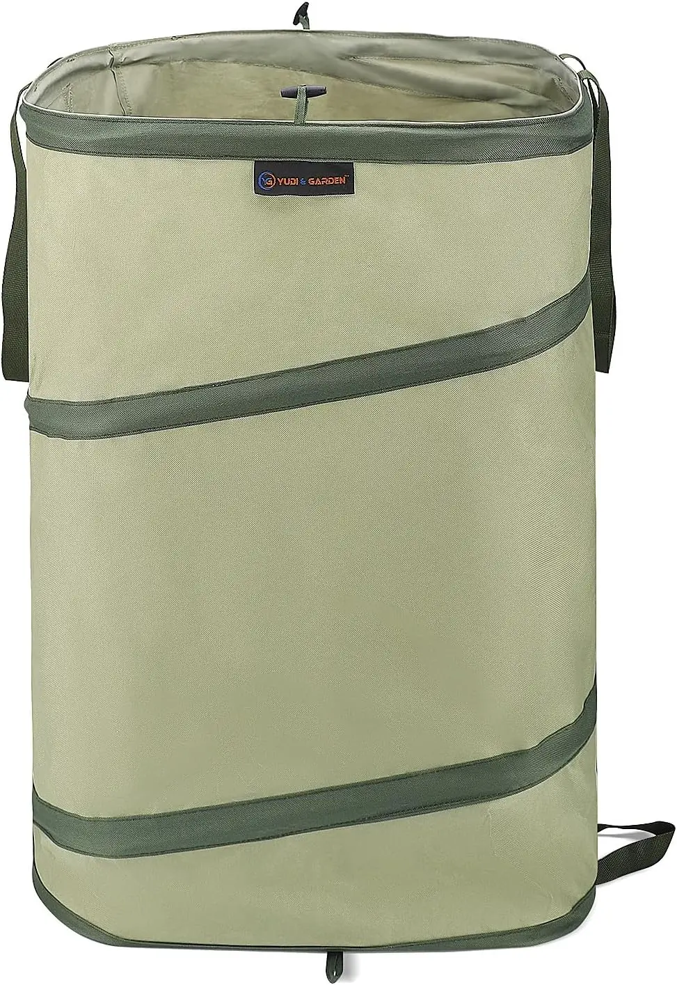 

46-галонный квадратный складной дворовый контейнер для мусора, зеленый мусорный бак для кемпинга и вечеринок