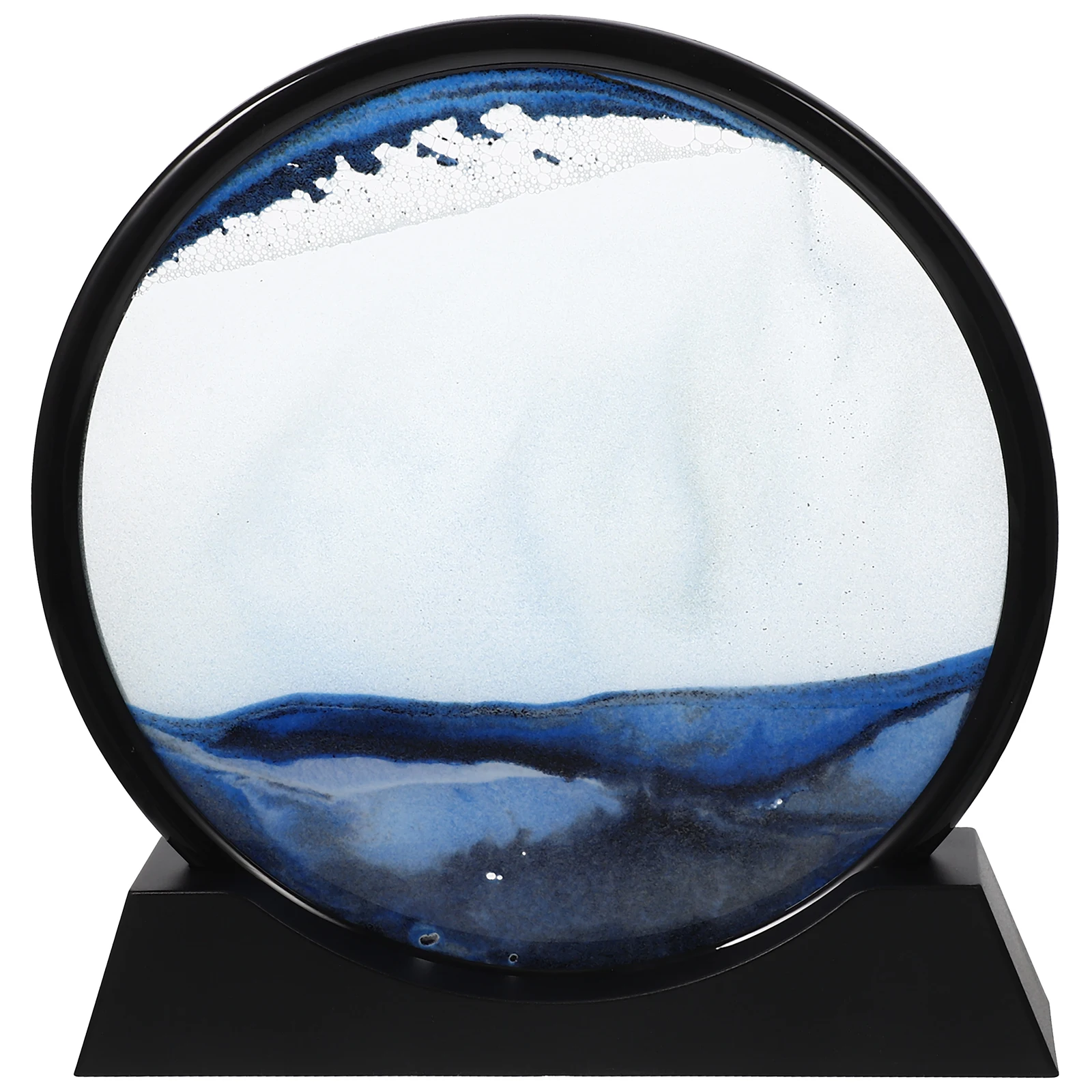 

Moving Decor 3D Sand Painting Hourglass Desk Toy Water Decor Quicksand Study Room Moving Sand Bookshelf Ornament