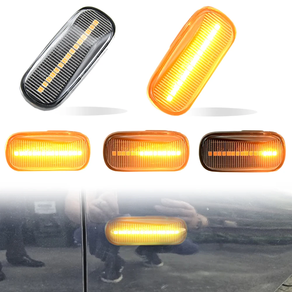 2PCS For Honda CRV Accord Civic Jazz Fit Stream Integra DC5 Odyssey Acura Side Marker Lamp Dynamic LED Turn Signal Lights