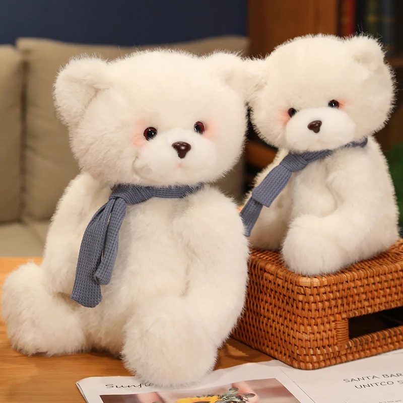 

Adorable Plush Bear With Scarf Doll Soft Baby Appease Toy Stuffed Animals Cute Teddy Bear Plush Toys for Children Christmas Gift