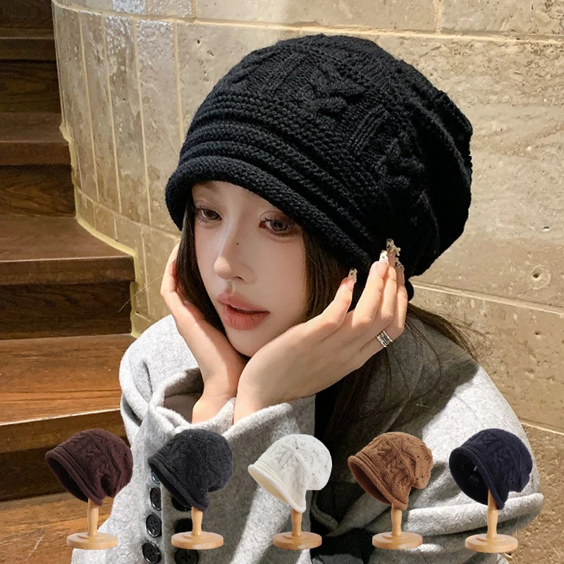 1 Stück Winter warme einfarbige Beanie-Mütze für Männer und Frauen, Outdoor-Freizeit, winddicht, gestrickt, dicke SkullCaps für den Alltag