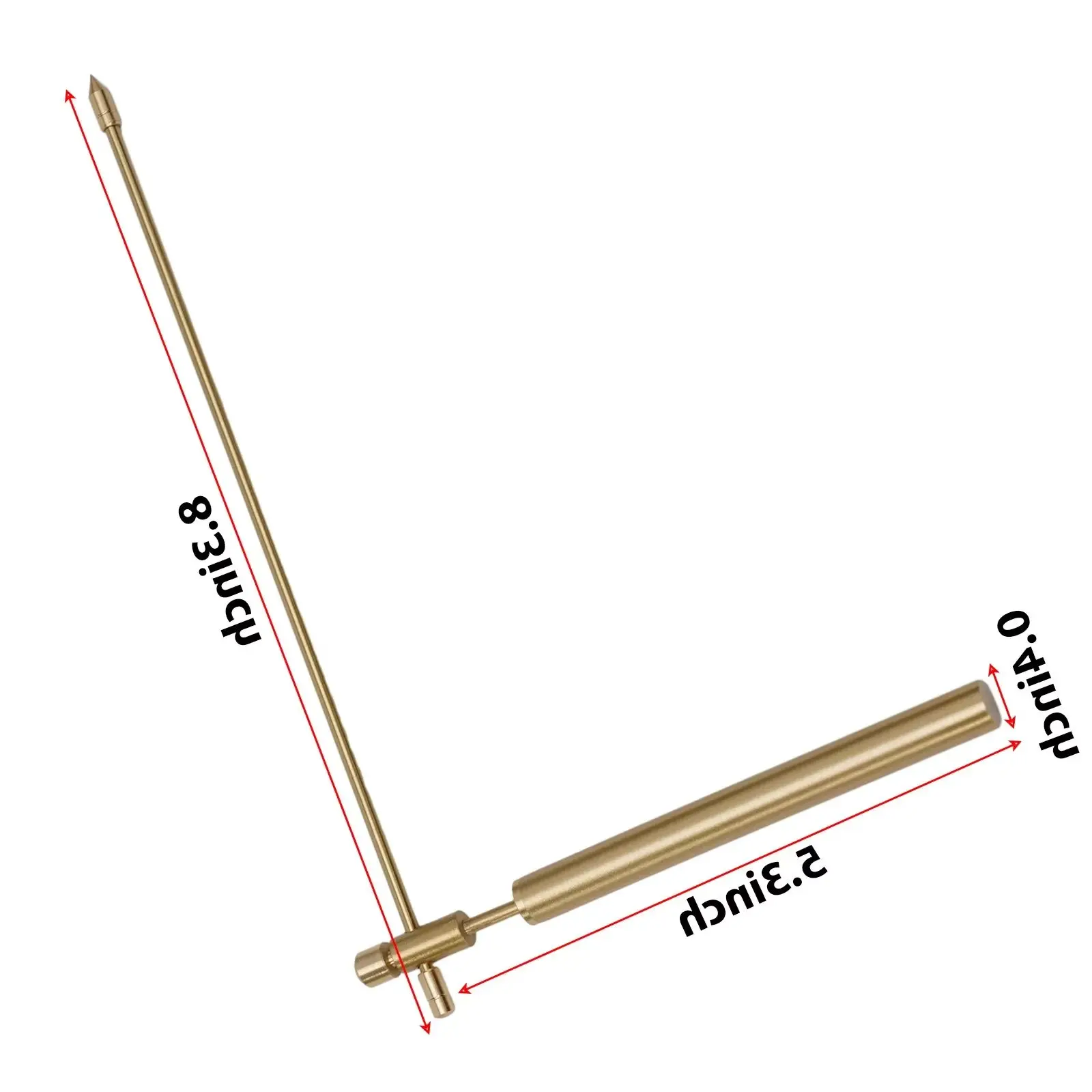 1PCS Pure Copper Metal Dowsticks For Treasure Hunting Divination Tools Gold Copper Probe Water Rods Divination Tool