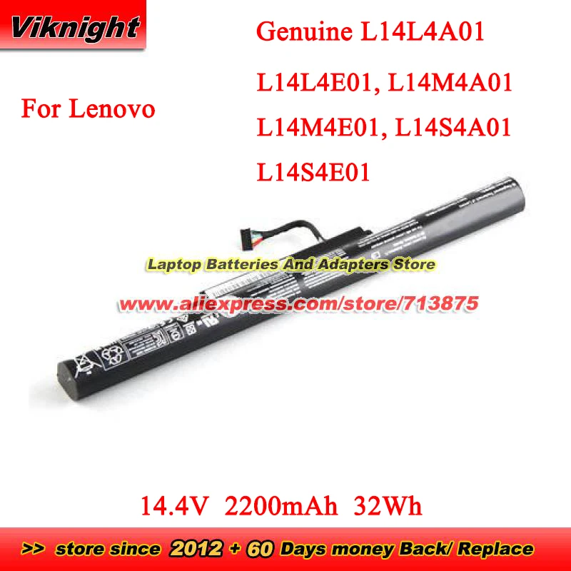 Genuine L14L4A01 Battery for Lenovo Erazer Z41-70 Z51-70 Ideapad 500-14ISK 500-15ACZ 500-15ISK Y50C V4000-ISE Yoga 500-14ACZ