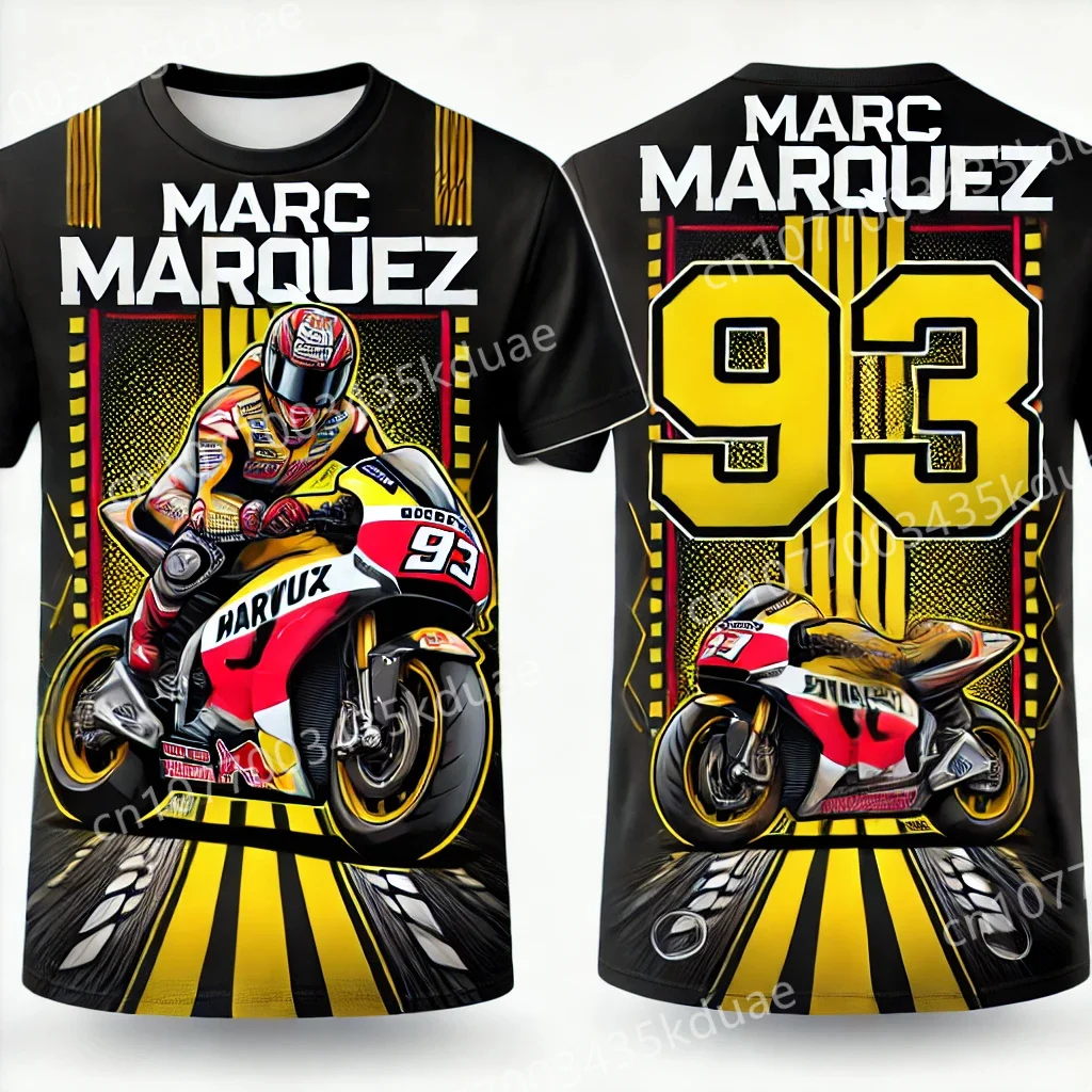 CHATGPT Designer MM93 Motorcycle T-shirt for MenMarc Marquez Short Sleeve Oversized Racing Sports Mens T Shirts Casual Clothing