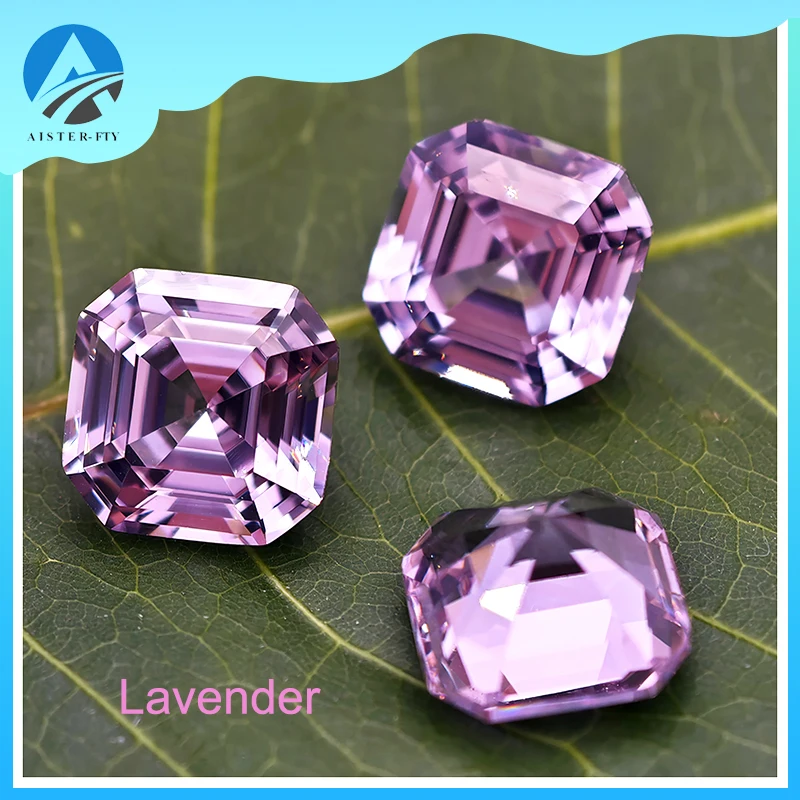 

Lavender Purple Color Asscher Cut Yttrium Aluminium Garnet YAG Gemstone Stones Loose Gemstones for Making Jewelry DIY