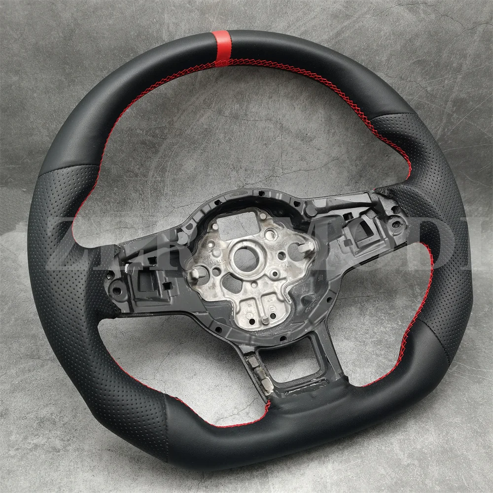 Private Custom VW Golf Carbon Fiber Steering Wheel For MK7 MK7.5 GTI R Manual Car Accessories Flat Bottom