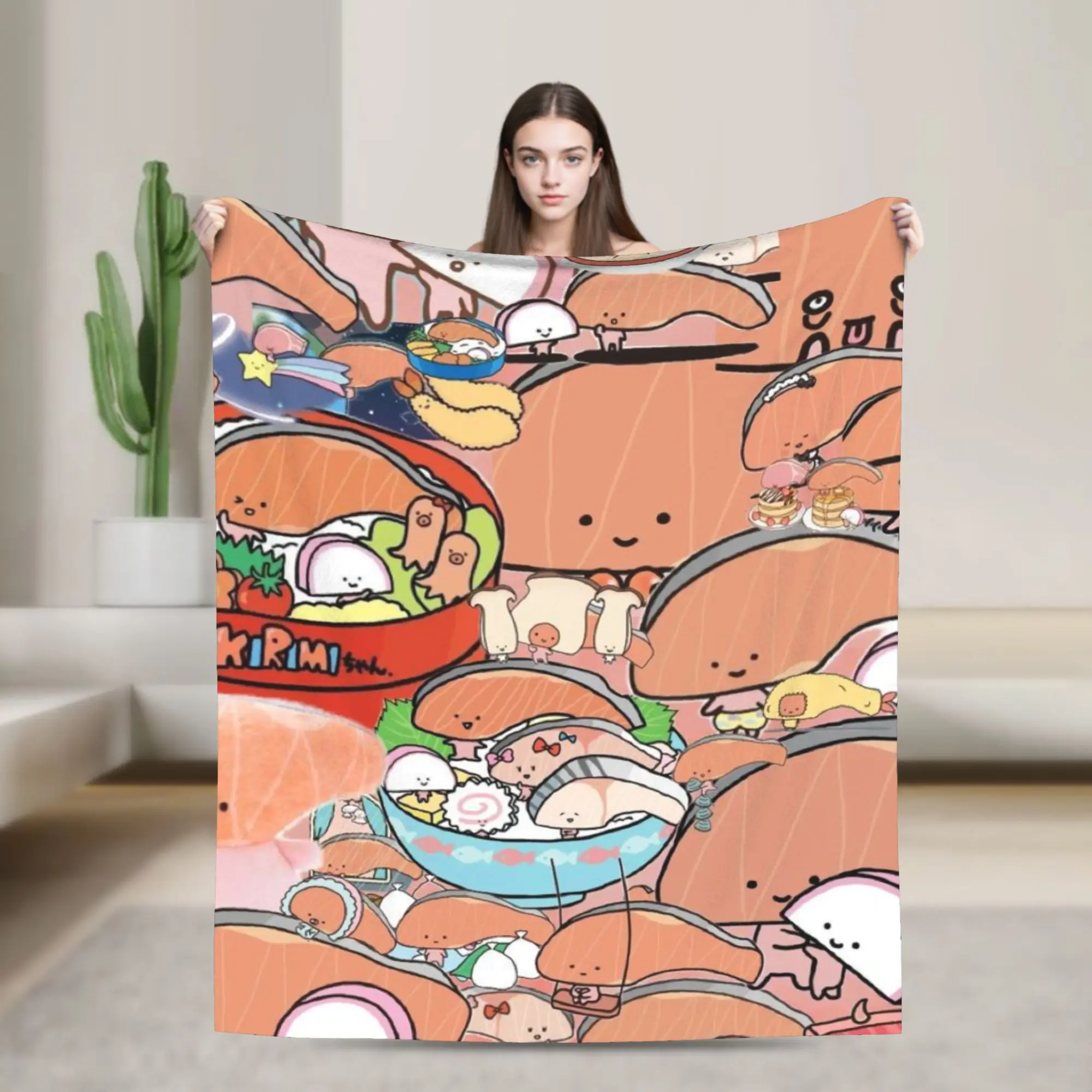 

Kirimichan Blanket Warm Cozy Fluffy Throw Blankets for Sofa 50x60 Inch Multi-size Bedspread