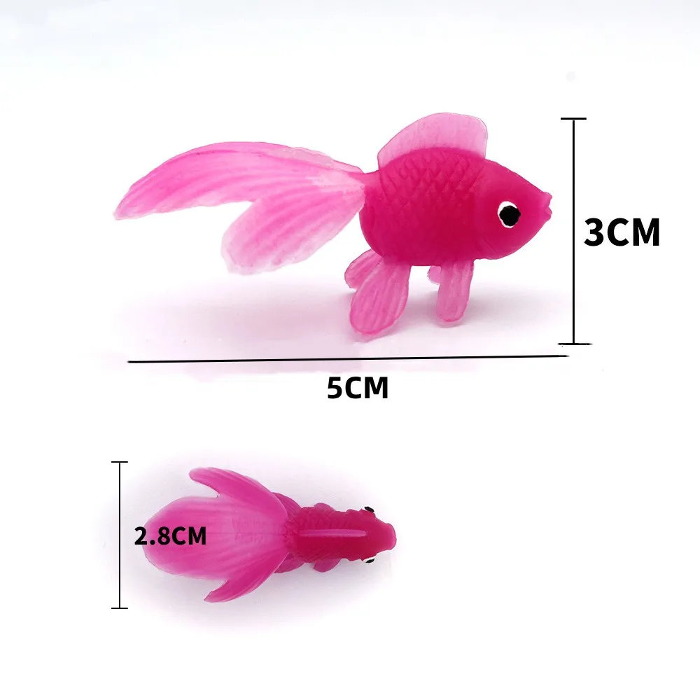 1PC Colorful Simulation Goldfish Model Soft Rubber Baby Bath Toys Kids Toys Gift Fun Water Play Swimming Beach Toy For Children