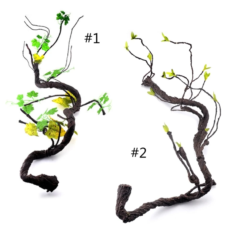 

Plants Artificial Vines for Climbing Habitat Decor Branches for Lizard Frogs Small Pet T21C