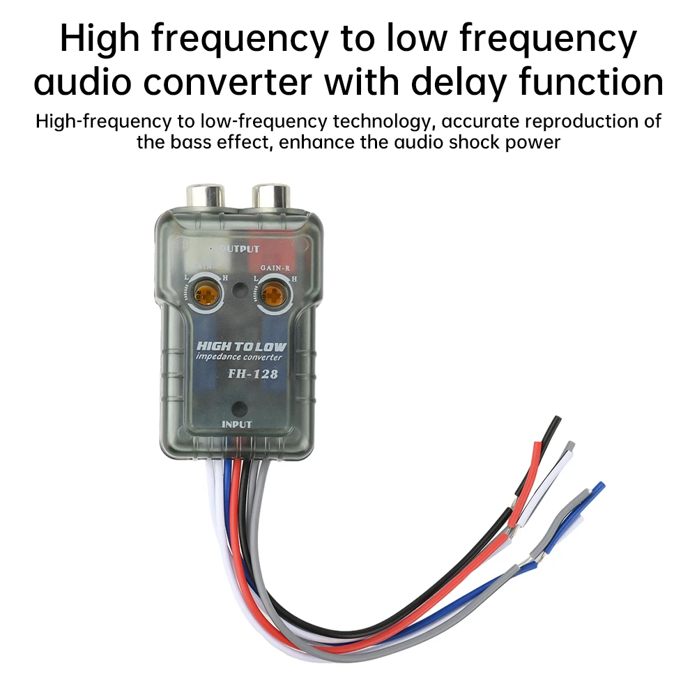 

Car Stereo Audio Speak Signal High to Low Converter for Auto Amp- Subwoofer Amplifier CD-Player Hi-Low Converter Adapter
