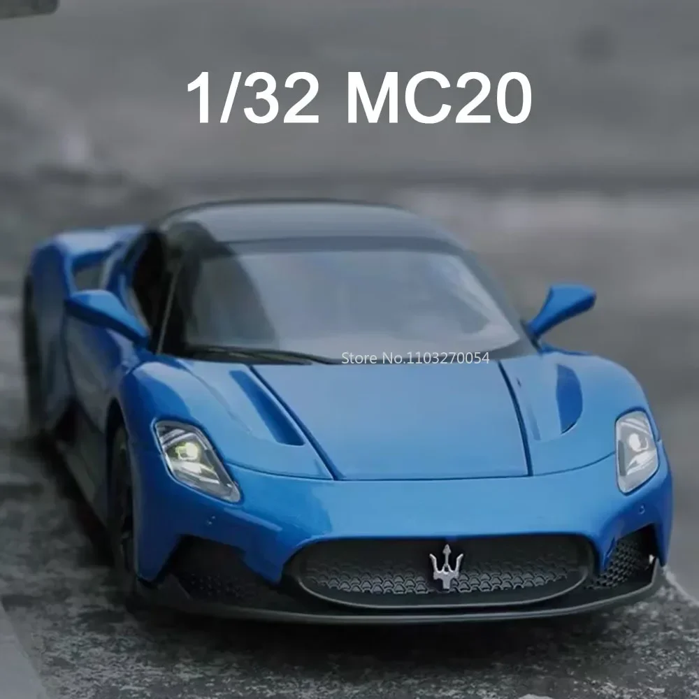 

1:32 Maserati MC20 из сплава, литые под давлением миниатюрные модели автомобилей, игрушки, металлический звук, свет, откатный автомобиль, игрушки, серия, коллекция подарков для детей