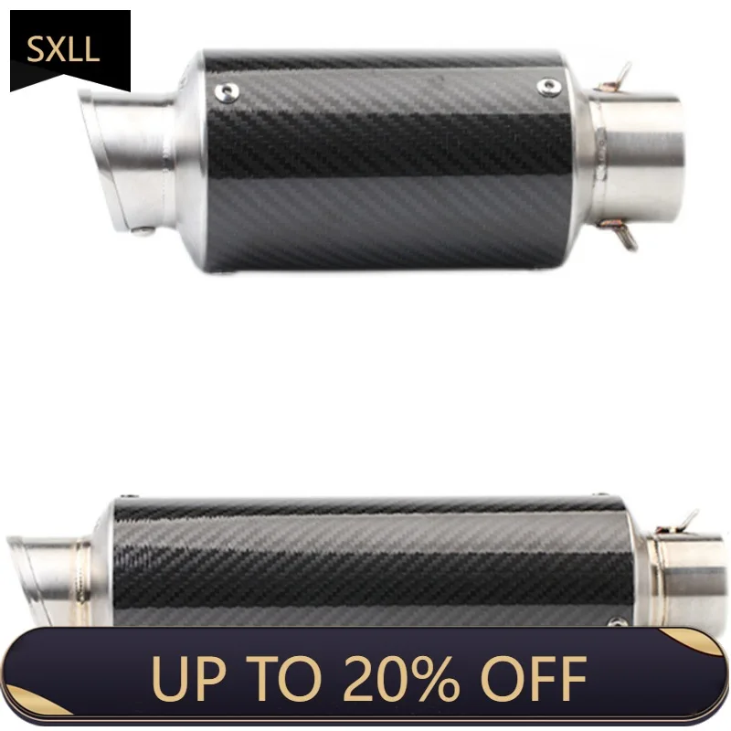 

SXLL R1 Ninja400 Z800 Z900 MT09 Carbon Fiber Exhaust Pipe Stainless Steel Motorcycle Exhaust System Retrofit F02 F01