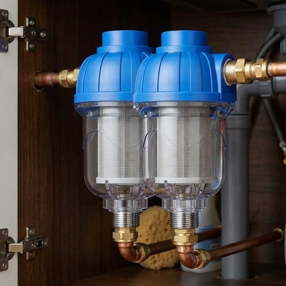 Built-In Shower Filter Set of 2 G1/2 Optimized for Municipal and Well Water Sources Removes Fluoride Heavy Metals