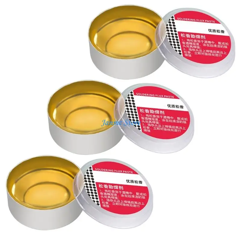 LX0C Iron Case Rosin Solder Flux Pastes for Enhances Joint Integrity Electrical Connection Metal Joining Welding Card Repair
