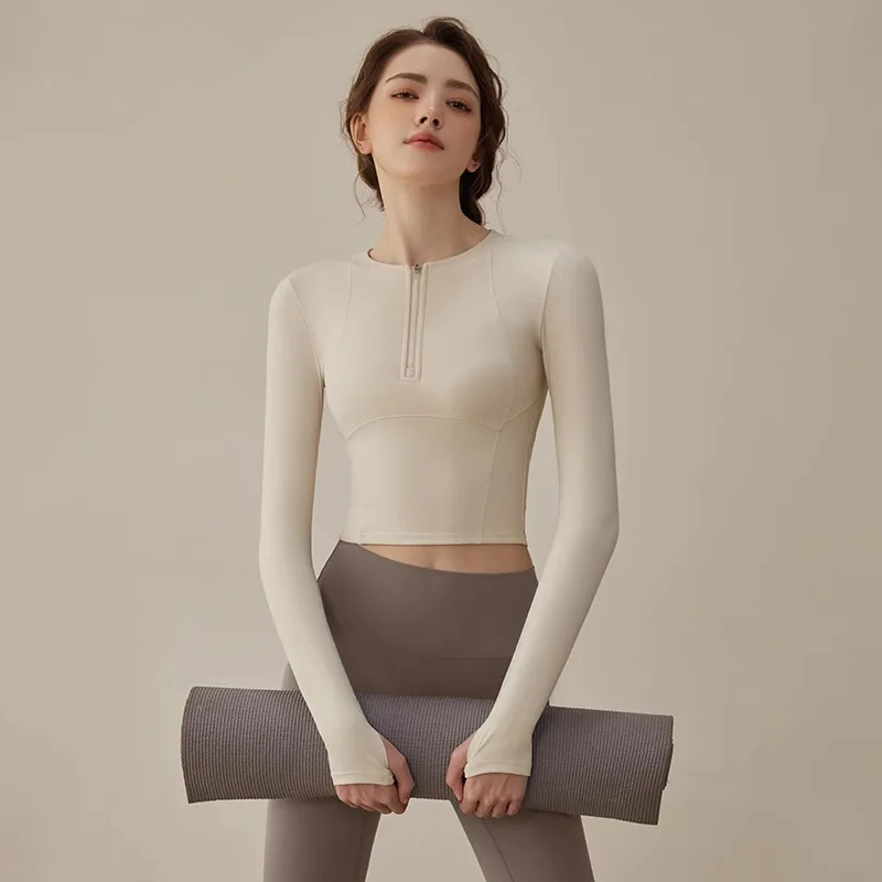 

New Women's Running Sports T-shirt Summer Short-sleeved Round Neck Breathable Stretch Gym Yoga Slim Fitness Activity Top T-shirt