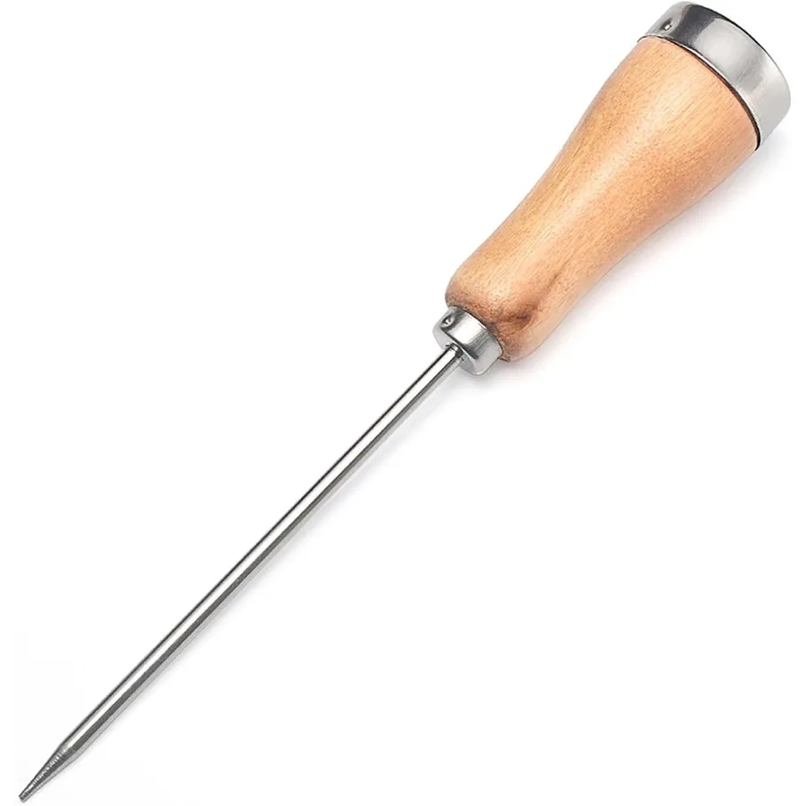 

8,5-дюймовый серебряный ледокол из нержавеющей стали с деревянной ручкой для эффективного разбития льда в доме и в баре. Практический инструмент для кокота.