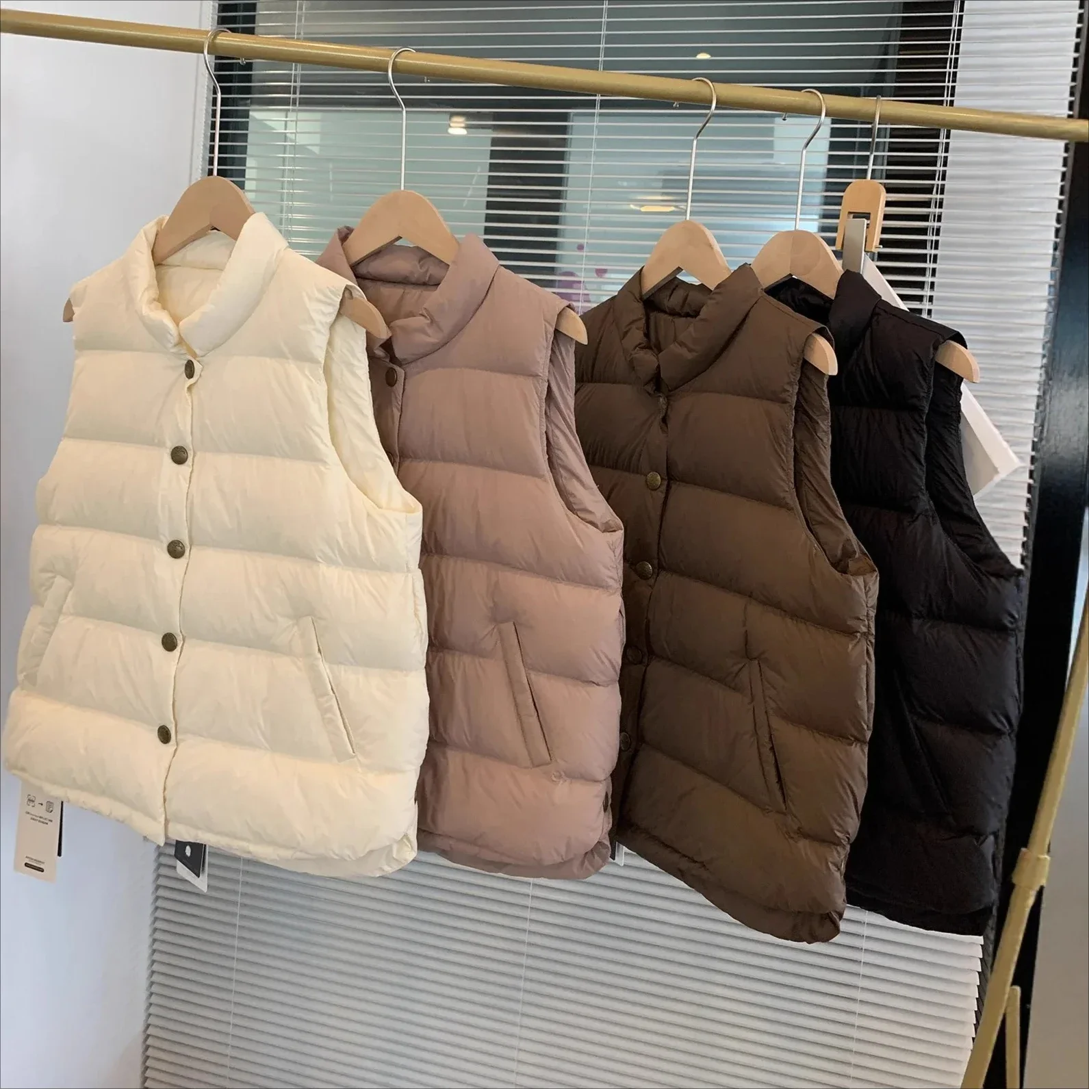 Autumn and Winter Women's Down Vest Windproof and Waterproof Vest