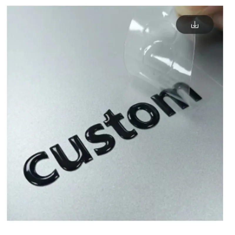 Customized crystal identification stickers uv transfer self-adhesive metal labels, waterproof and oil-proof tear-off film labels