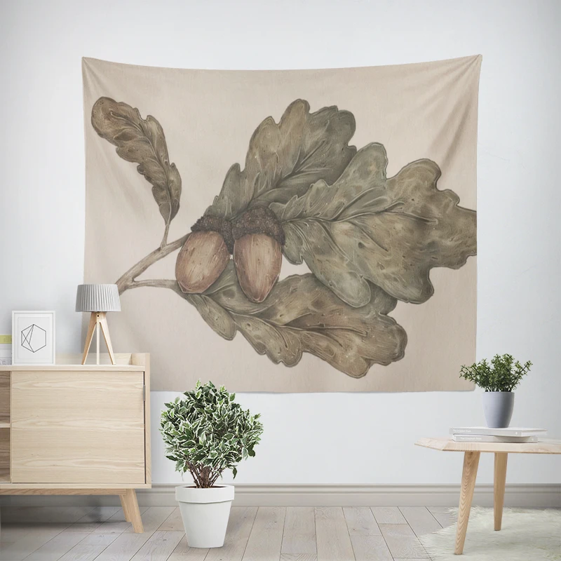 Home decorations modern room decor items wall tapestry aesthetic bedroom wall art large fabric tapestrys boho retro leaf plant