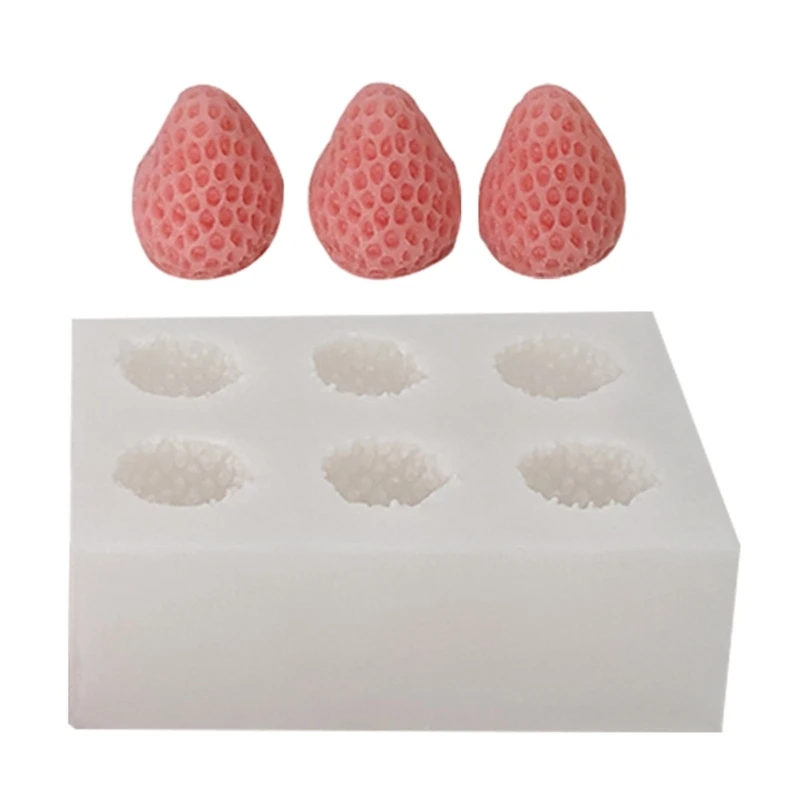 

Y1UB Strawberry Ornament Molds Silicone Crafting Molds DIY Hand-Making Supplies