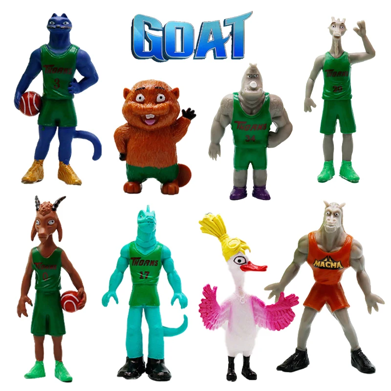 6-8 figurines de dessin animé Miracle Dream Team GOAT, modèle d'action cosplay, statue de bureau en PVC, jouets de collection, cadeaux