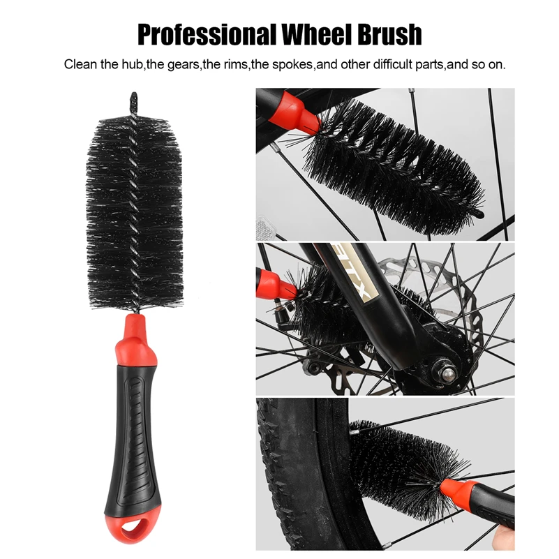 WEST BIKING Bicycle Clean Brush Set Portable MTB Bike Cleaning Tool Set Cycling Scrubber Quick Washing Kit Bikes Maintenance