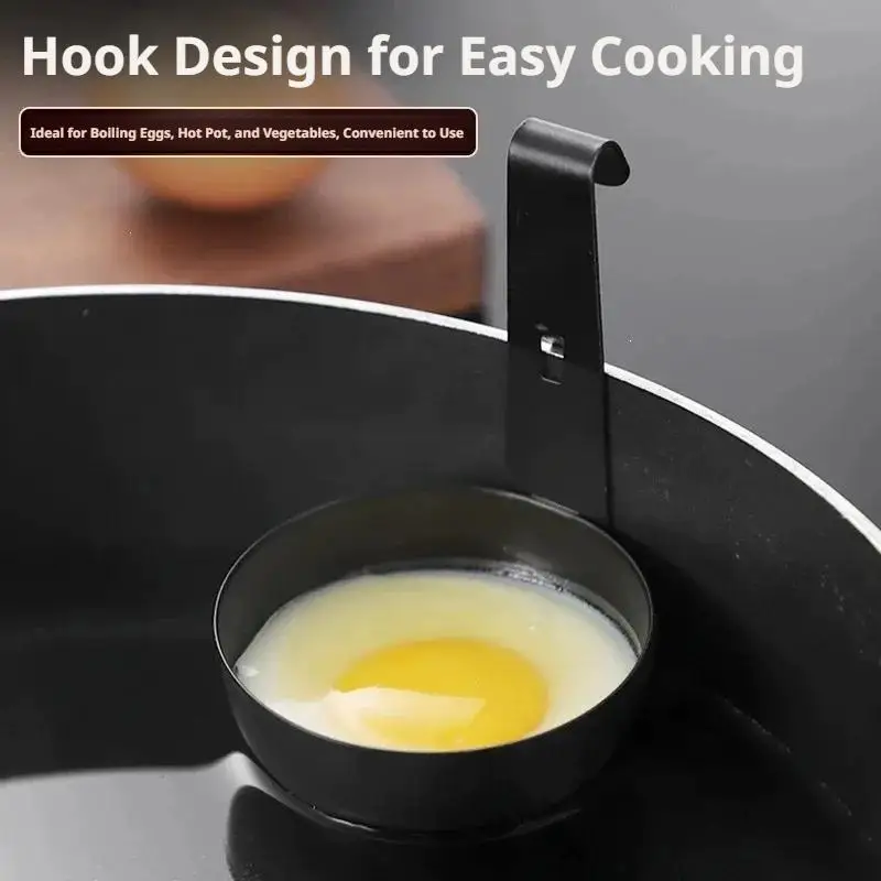 Hanging Ear Egg Poacher Stainless Steel Poached Egg Cooker Breakfast Egg Separator Steamer Spoon