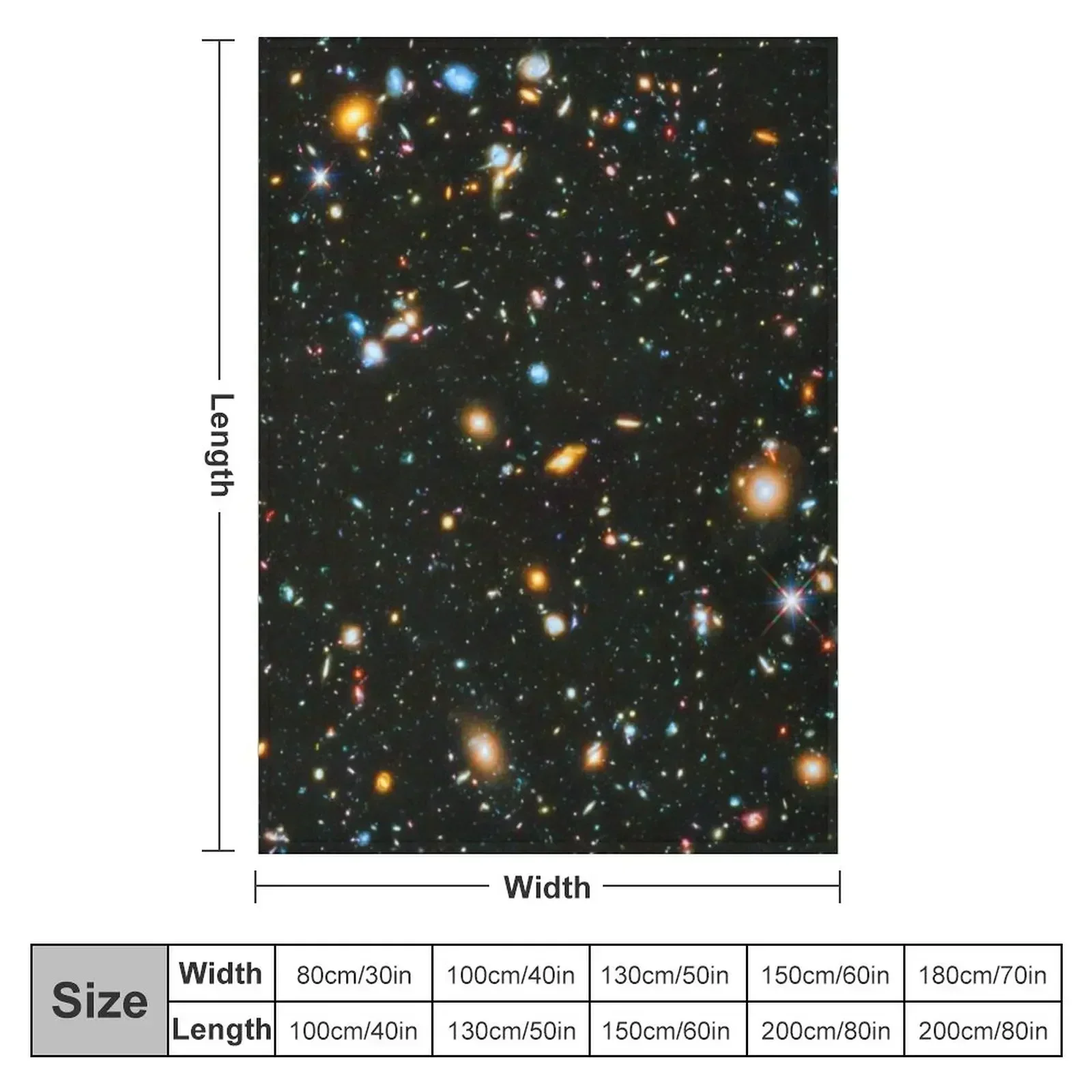 Hubble Extreme Deep Field (UV) Throw Blanket for babies Sofa Quilt Hairys Blankets