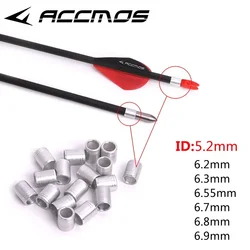 12/30pc ID 5.2mm Archery Bow Collars Explosion-Proof Ring For OD 6.2/6.3/6.55/6.7/6.8/6.9mm Arrow Shaft Protecter Accessories