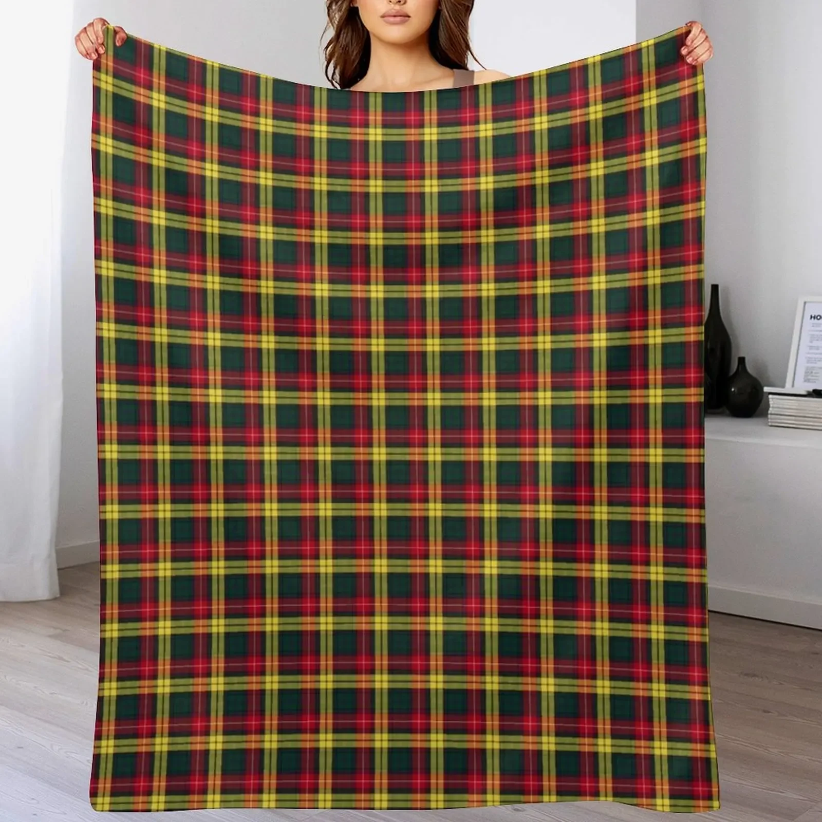 Clan Buchanan Tartan Throw Blanket Sofas Soft Luxury Hair Blankets