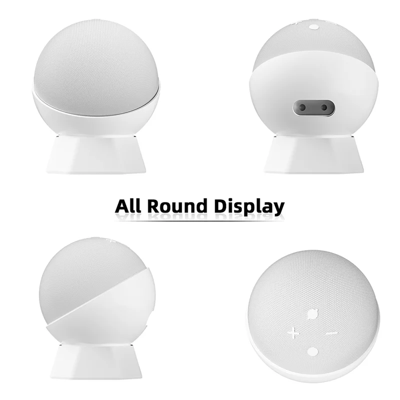 

ABKQ-Portable Anti-Slip Silicone Desktop Mount For Amazon Echo Dot 5/4, Sound Box Stand Base Accessory