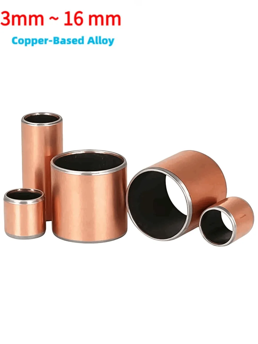 Sf-1 Composite Self-Lubricating Bearing Oil-Free Copper Shaft Bushing Inner Size 3 4 5 6 7 8 9-16mm Durable Small Sleeve Bushing