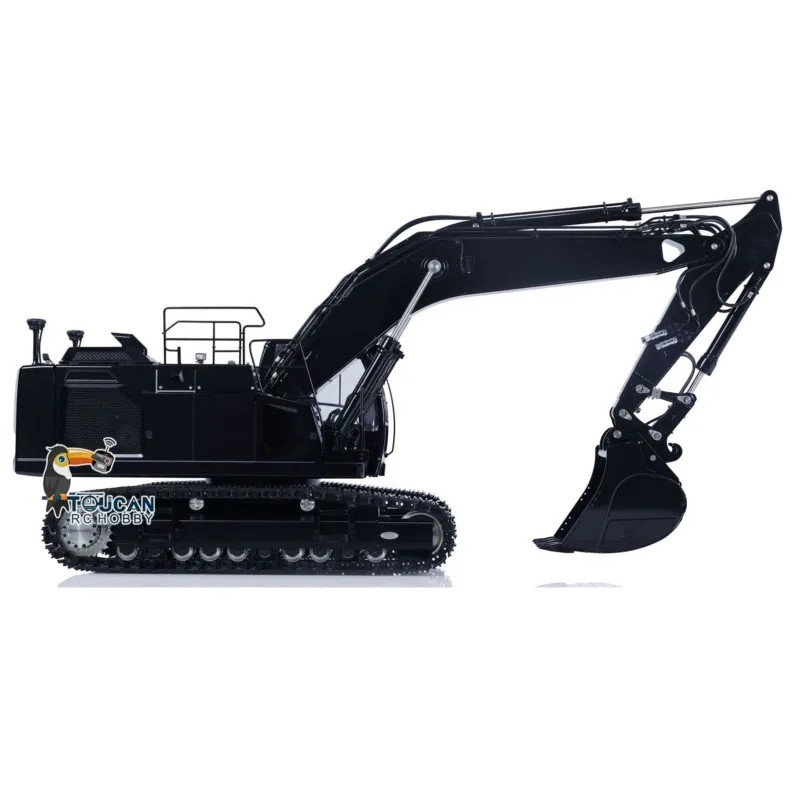 RTR 1/14 LESU LR945 Upgraded Metal RC Hydraulic Excavator Model PL18EVLite Quick Release Coupler Lights Construction Vehicle Toy
