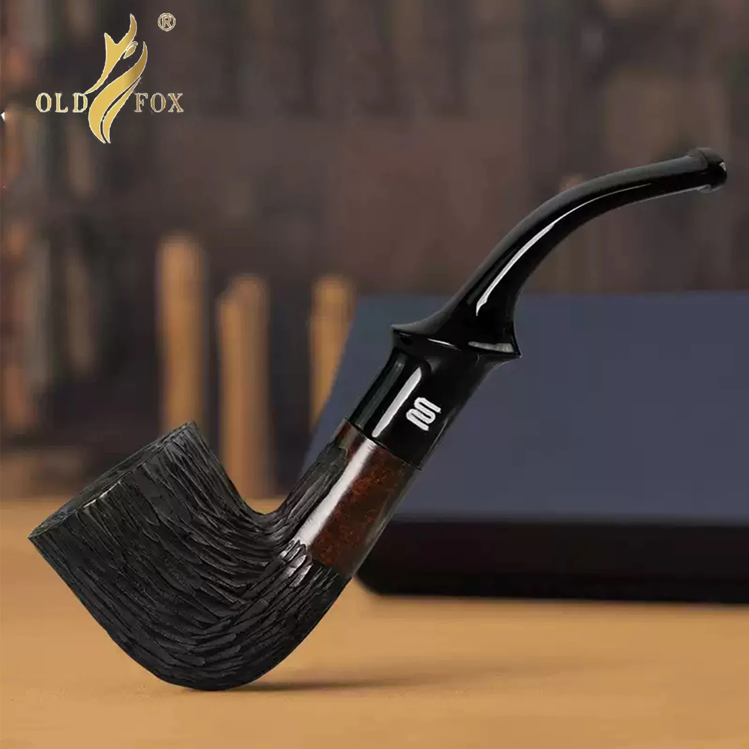 الثعلب القديم أنبوب التبغ الصغير براير منحوت يدويًا الأنابيب 9 مللي متر تصفية مقبض منحني الأنابيب المحمولة هدية صندوق التعبئة والتغليف مع الوصول التنظيف #2