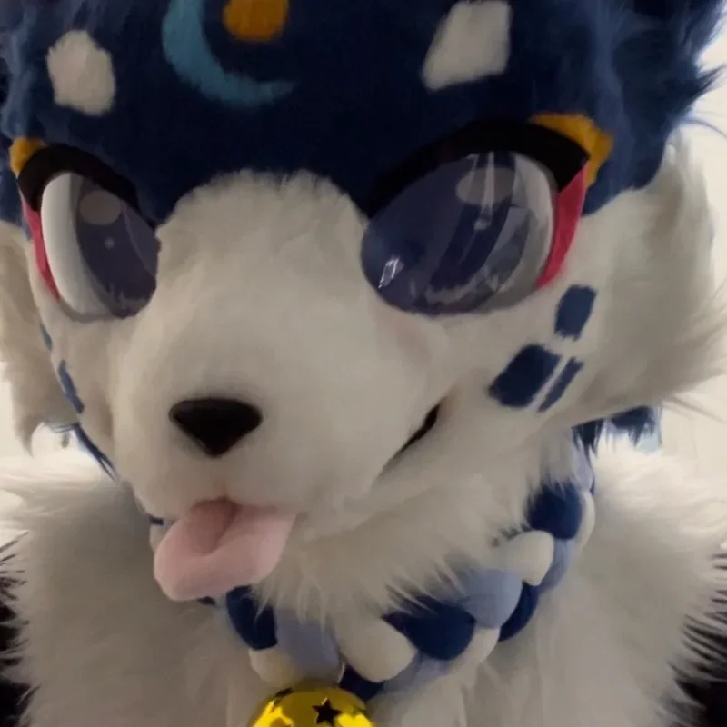 Fursuit Tongue Costume Tongue Magnetic Fursuit Furry Kig Department Plush Multicolor Furry Furry Cute Female Finished Stock