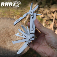 BHBT 14 In 1 Folding Multitool with Detachable Scissors Outdoor Camping Survival EDC Equipment Hand Tools Gift For Men